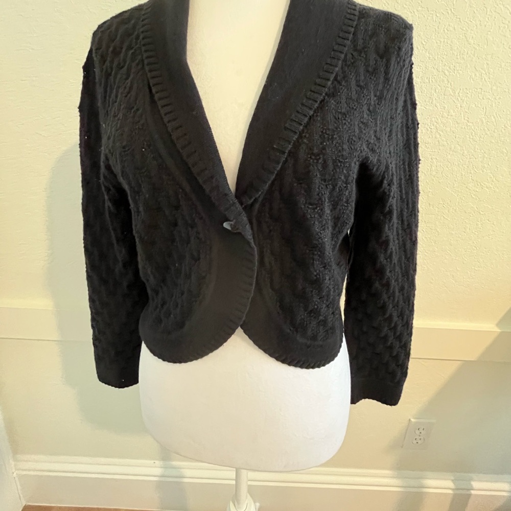 Doncaster wool bolero shrug cardigan M EUC